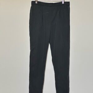 CAbi Women Black Pleated Ankle Pants Elastic Waist Comfy Travel‎ Casual Sz Small